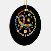 特別教育先生感動的自閉症あわ セラミックオーナメント (右)