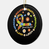 特別教育先生感動的自閉症あわ セラミックオーナメント (左)