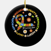 特別教育先生感動的自閉症あわ セラミックオーナメント (裏面)