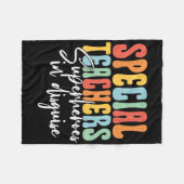 特別教育先生行動教育者 フリースブランケット (正面(横))