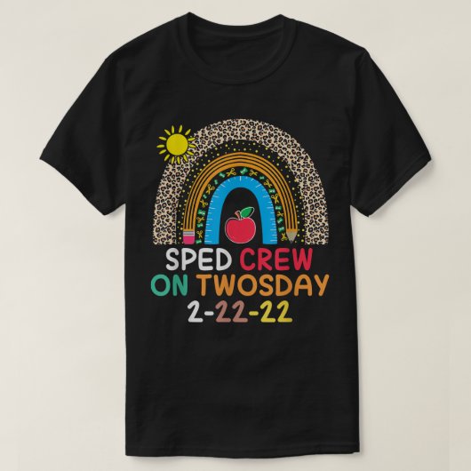 特別教育先生SPEDクルーレインボーTwosDa Tシャツ (デザイン正面)