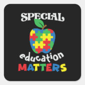 特別教育問題 – かわいい先生 スクエアシール (正面)