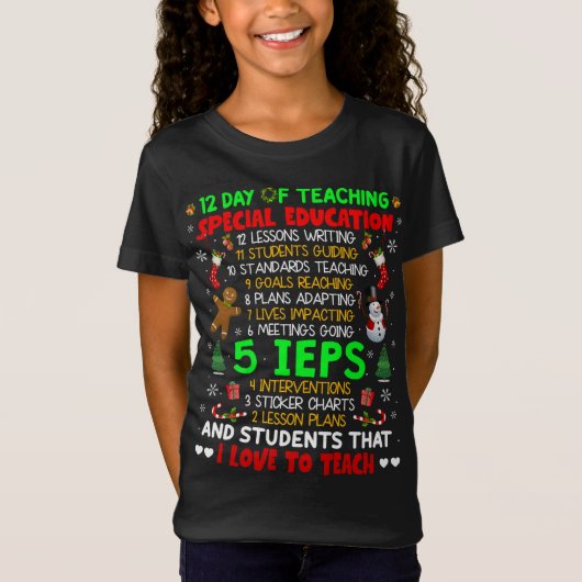 特別教育教えの12の日IEPS SPED Te Tシャツ (正面)