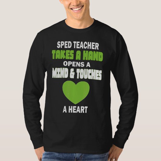 特別教育Sped先生が手を開く Tシャツ (正面)