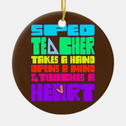 特別教育SPED先生が開講 セラミックオーナメント (正面)