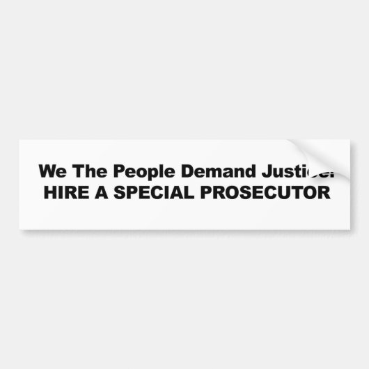 特別検事を雇う バンパーステッカー (正面)