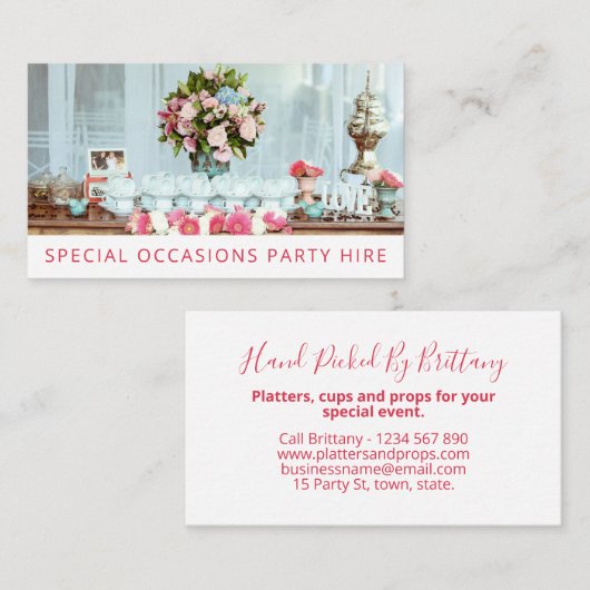 特別機会パーティー供給イベント採用 名刺 (正面/裏面)