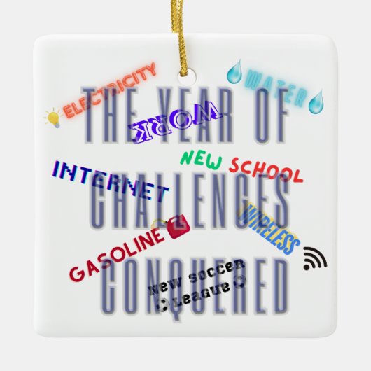 特別注文の新しい課題オーナメント セラミックオーナメント (正面)