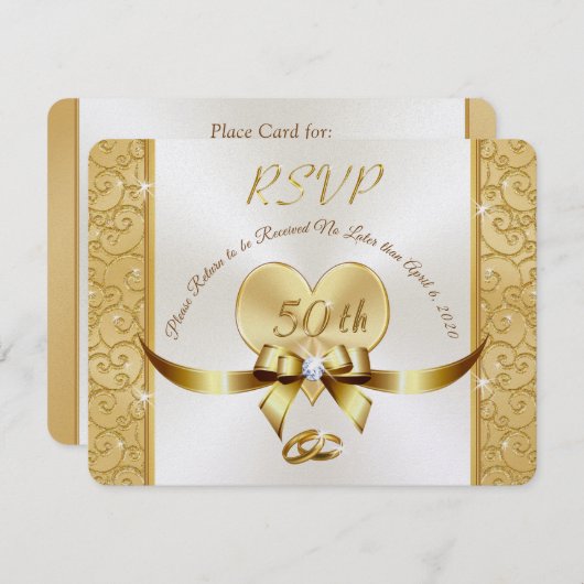 特別注文 ミリー 50周年 RSVP カード (正面/裏面)