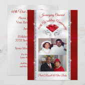 特別注文 40周年 誕生日招待状 アリス 招待状 (正面/裏面)