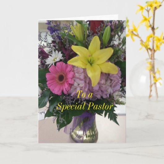 特別牧師へ カード (黄色い花)