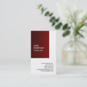 特別独占的な濃い赤の白のプライベートユニーク 名刺 (スタンド正面)