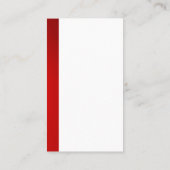 特別独占的な赤の白の専用ユニーク 名刺 (裏面)