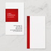 特別独占的な赤の白の専用ユニーク 名刺 (正面/裏面)