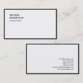 特別独占的プレーン白黒トレンディー 名刺 (正面/裏面)