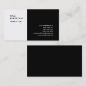 特別独占的プレーン白黒トレンディー 名刺 (正面/裏面)
