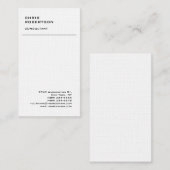 特別独占的ミニマモダンリストのプレミアムリネン 名刺 (正面/裏面)