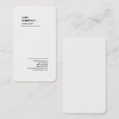特別独占的白黒ミニマモダンリスト 名刺 (正面/裏面)