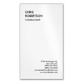 特別独占的白黒モダンユニーク マグネット名刺 (正面縦)