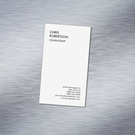 特別独占的白黒モダンユニーク マグネット名刺 (インサイチュ)