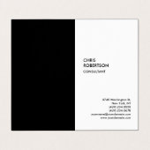 特別独占的白黒モダンユニーク 名刺 (外部フラット)