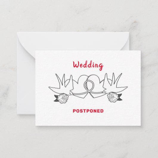 特別発表結婚の延期 ノートカード (裏面)