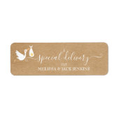 特別素朴配送ベビーストーク差出人住所 ラベル (正面)