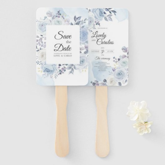 特別結婚式の引き出物 ハンドファン (正面&裏面)