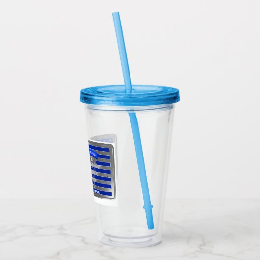 特別設計のアメリカのパラトパー国旗 アクリルタンブラー (左)