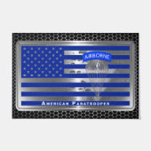 特別設計のアメリカのパラトパー国旗 ドアマット (正面)