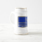 特別設計のアメリカのパラトパー国旗 ビールジョッキ (正面左)