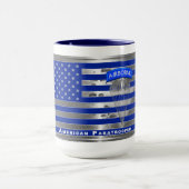 特別設計のアメリカのパラトパー国旗 マグカップ (中央)
