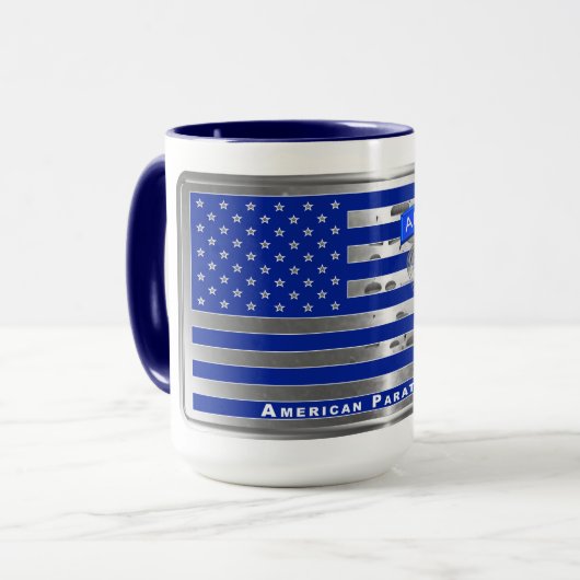 特別設計のアメリカのパラトパー国旗 マグカップ (正面左)