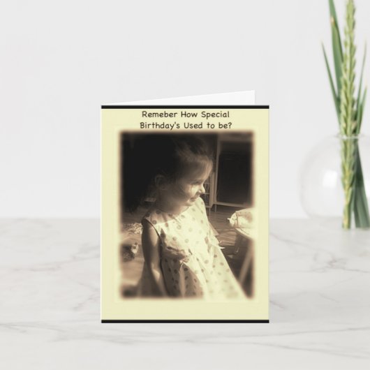 特別誕生日の昔を覚えてる? カード (正面)