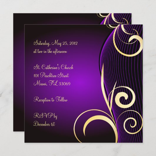 特別誕生日または記念日 招待状 (正面/裏面)