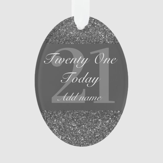 特別誕生日パーソナライズされたオーナメントの贈り物21日 オーナメント (正面)