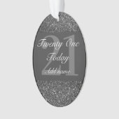 特別誕生日パーソナライズされたオーナメントの贈り物21日 オーナメント (正面)