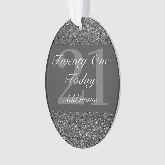 特別誕生日パーソナライズされたオーナメントの贈り物21日 オーナメント (正面)