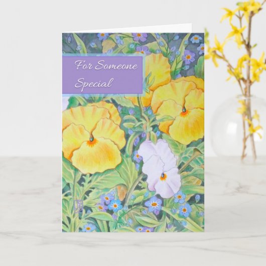 特別誕生日 カード (黄色い花)