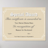 特別賞状 ポスター (正面)