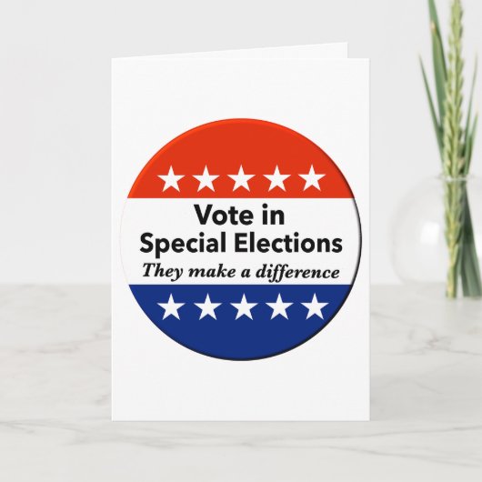 特別選挙の投票 カード (正面)