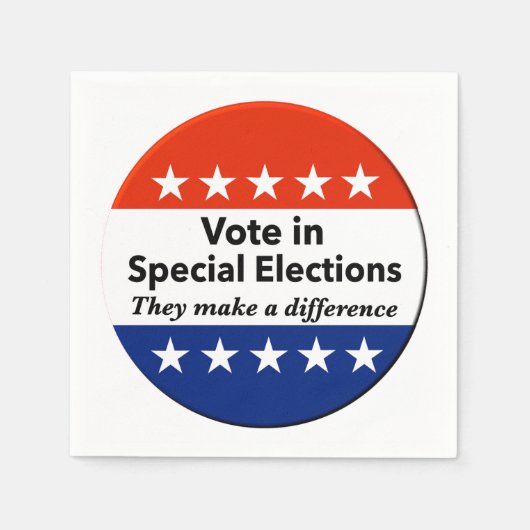 特別選挙の投票 スタンダードカクテルナプキン (正面)