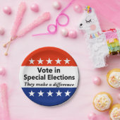 特別選挙の投票 ペーパープレート (パーティー)