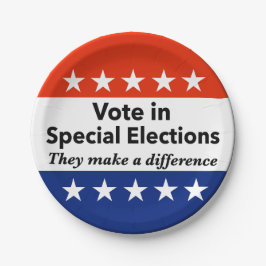 特別選挙の投票 ペーパープレート