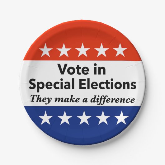 特別選挙の投票 ペーパープレート (正面)