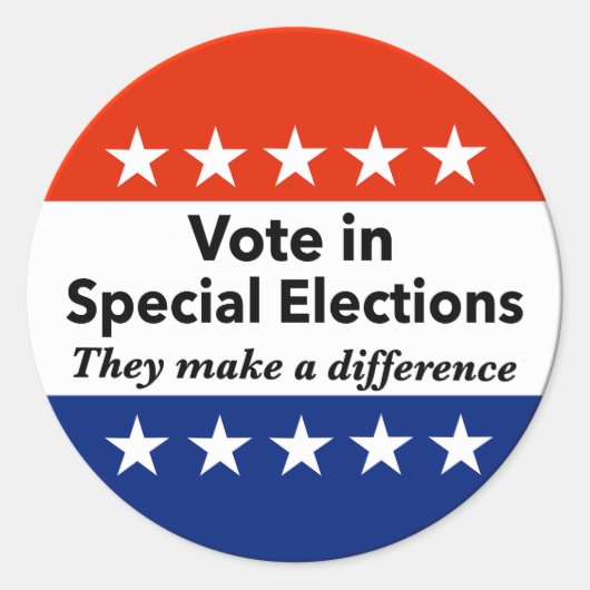 特別選挙の投票 ラウンドシール (正面)