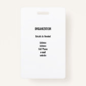 特別選挙イベントセキュリティ/IDバッジ バッジ (裏面)