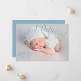 特別配信統計スクリプト男の赤ちゃん青誕生 案内状