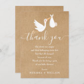 特別配素朴達ベビーシャワーありがとう サンキューカード (正面/裏面)