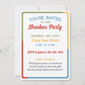 特別配送の靴箱パーティー招待状 招待状 (裏面)